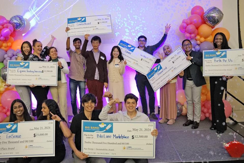 group photo of all Big Bang Business Challenge 2024 winners